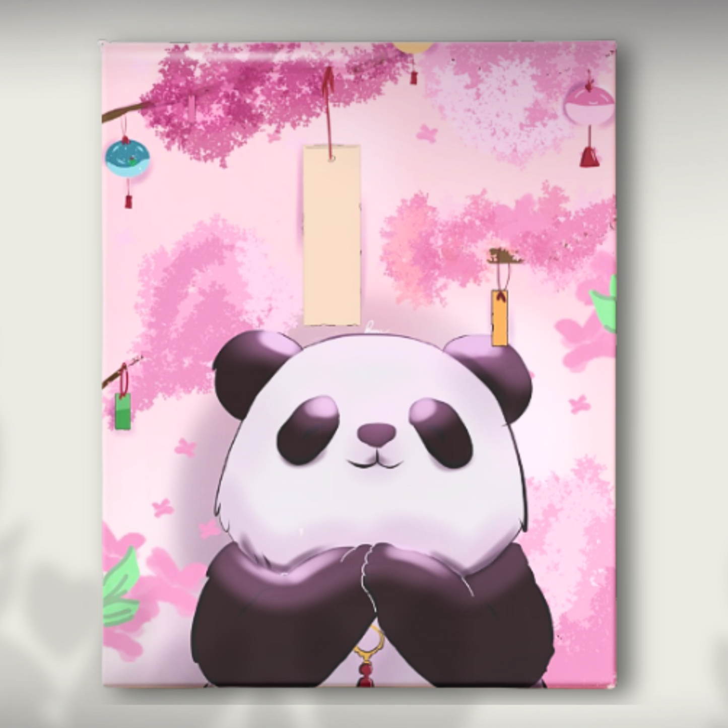 Tableau murale – Panda sous les cerisiers