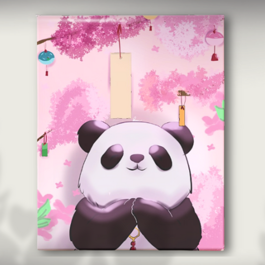 Tableau murale – Panda sous les cerisiers